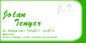 jolan tenyer business card